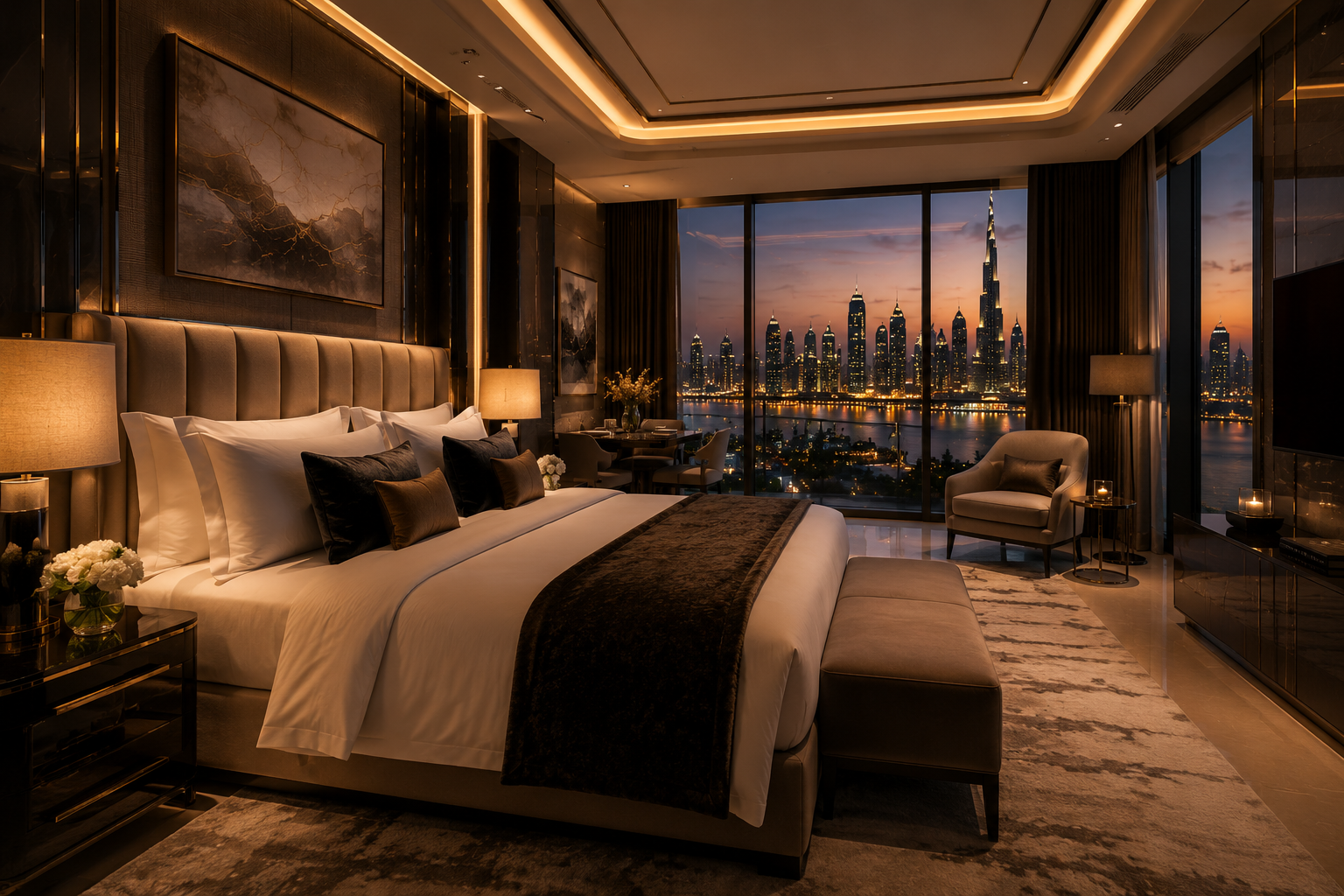 Luxury hotel entrance interior